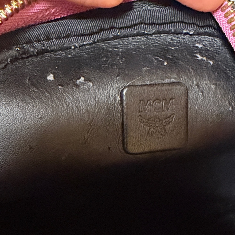 Mcm Pink Backpack With Side Studs Euc - image 8